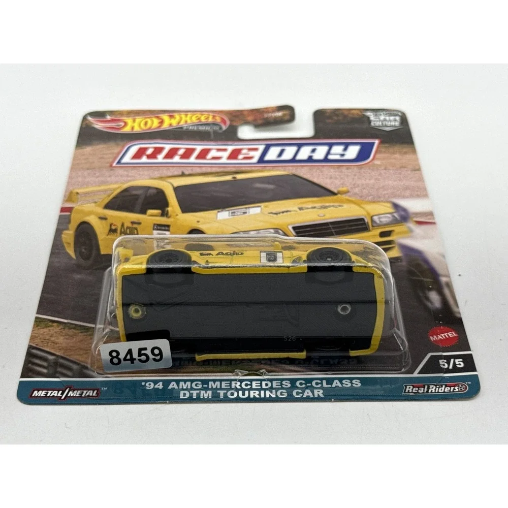 Hot Wheels Premium Race AMG Mercedes Racing Diecast Car Yellow Metal 1:64 FPY86